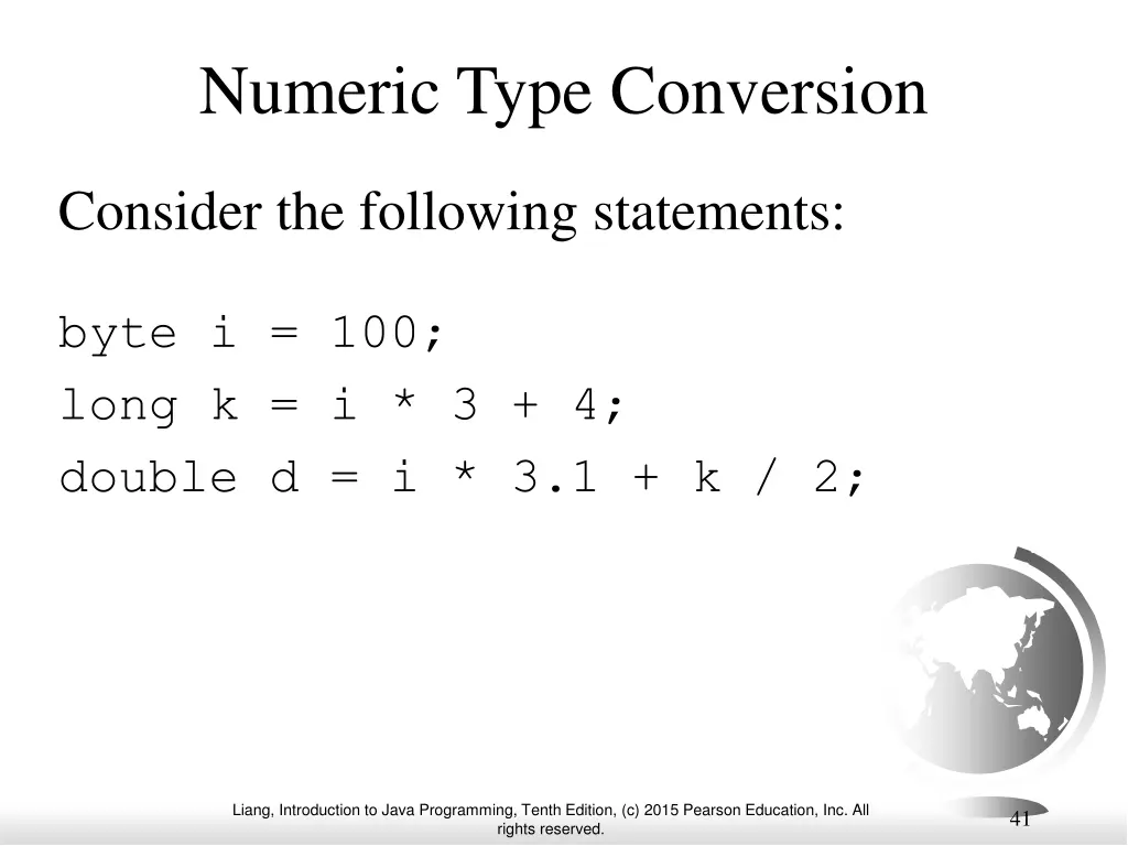 numeric type conversion