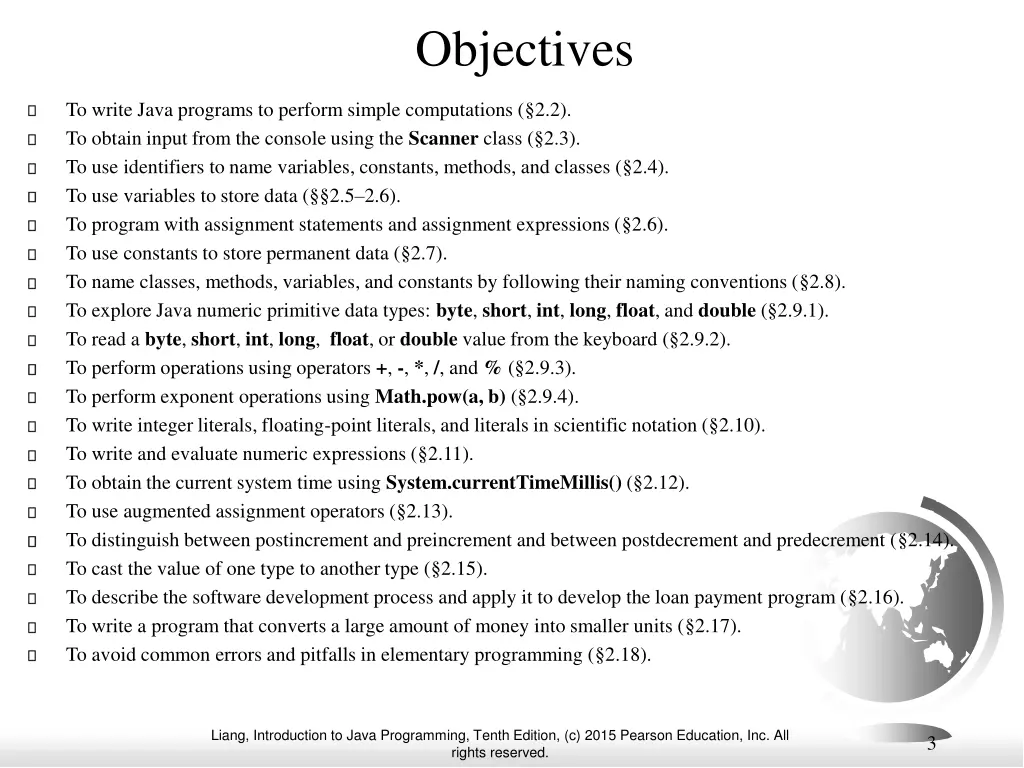 objectives