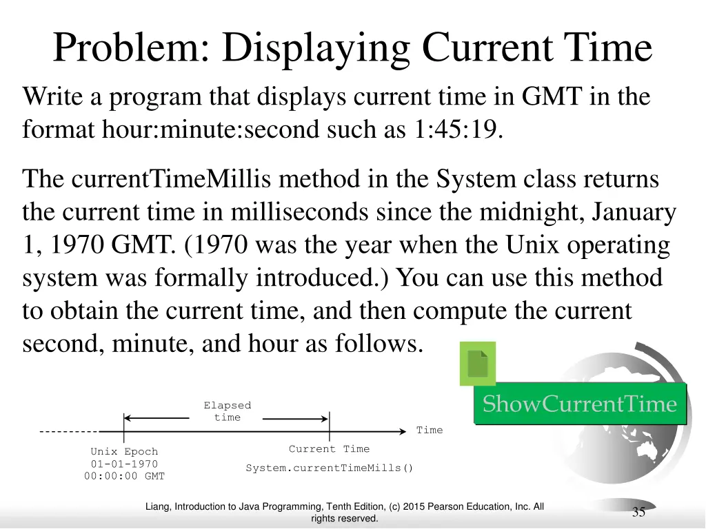 problem displaying current time write a program