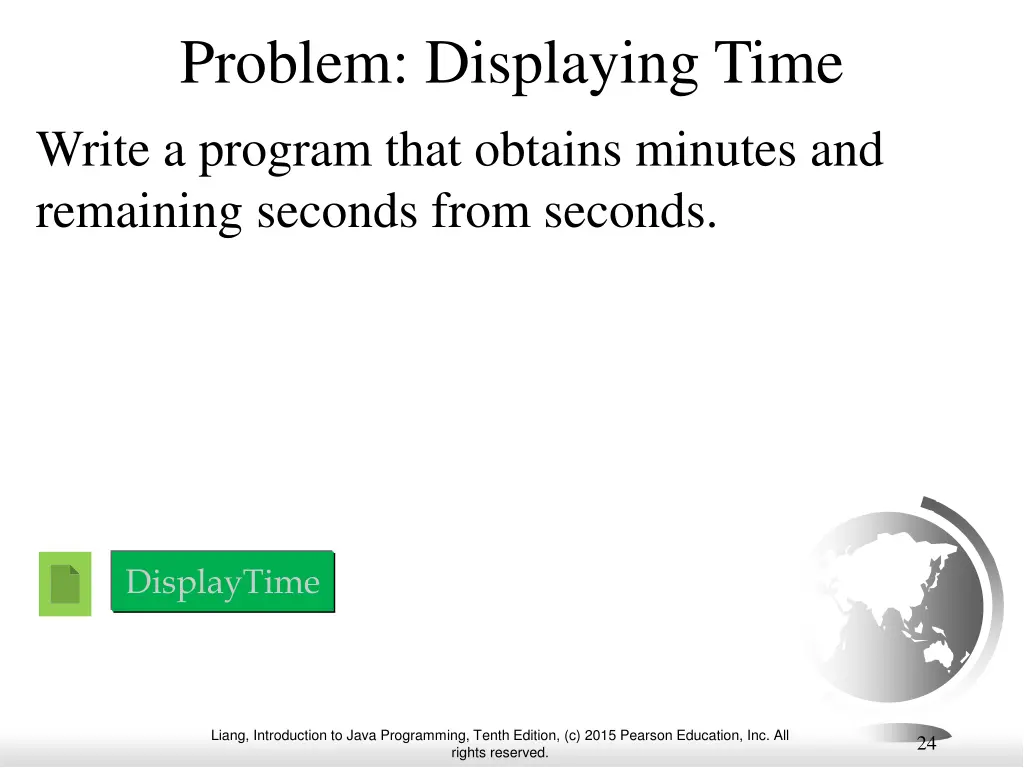 problem displaying time write a program that