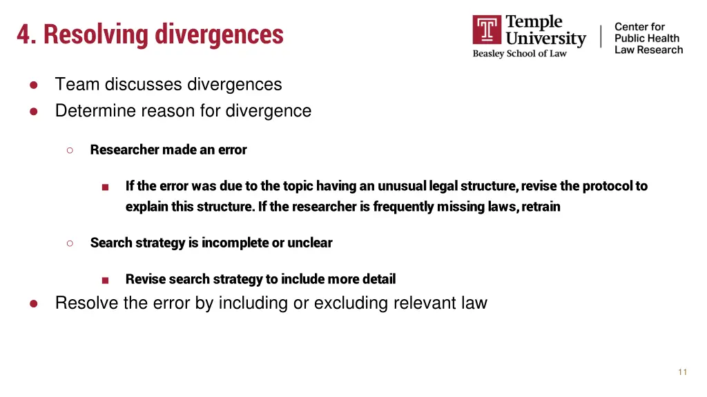 4 resolving divergences