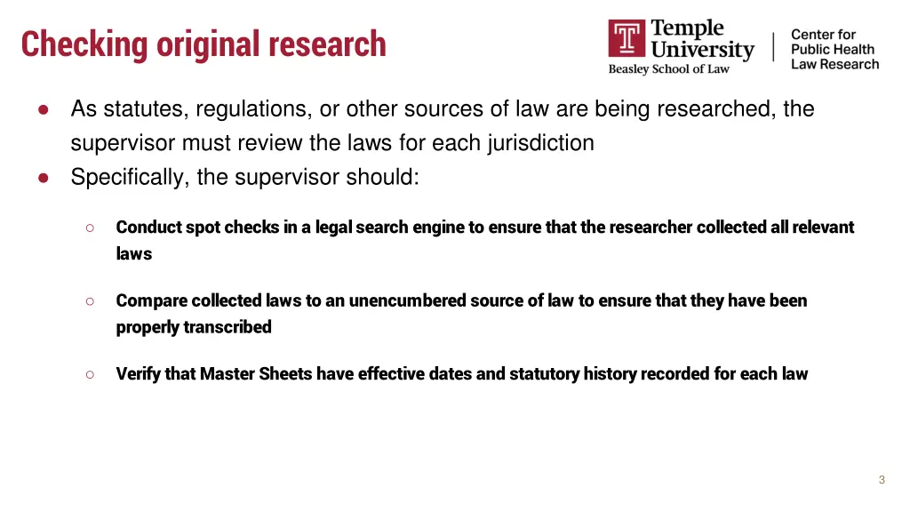 checking original research