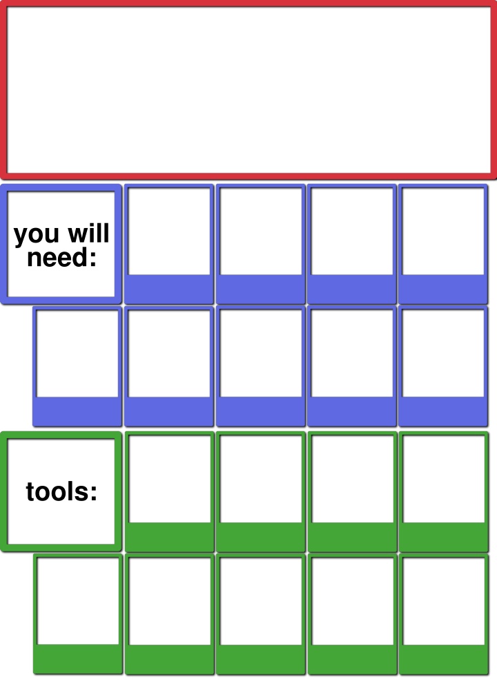 you will need