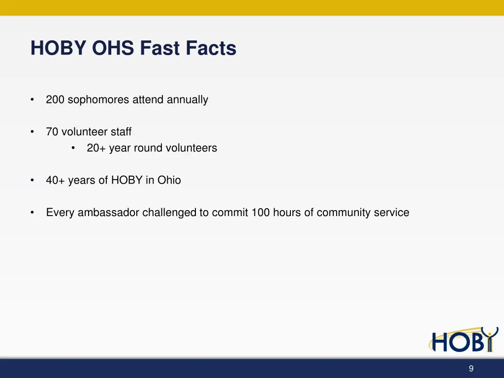 hoby ohs fast facts