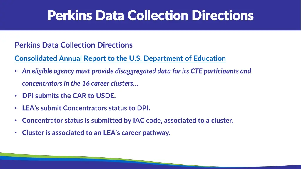 perkins data collection directions perkins data