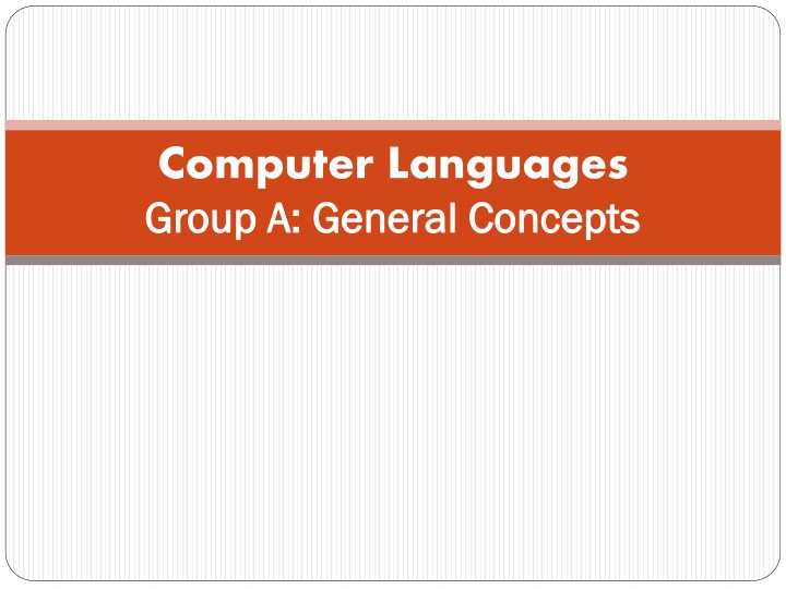 computer languages group a general concepts group