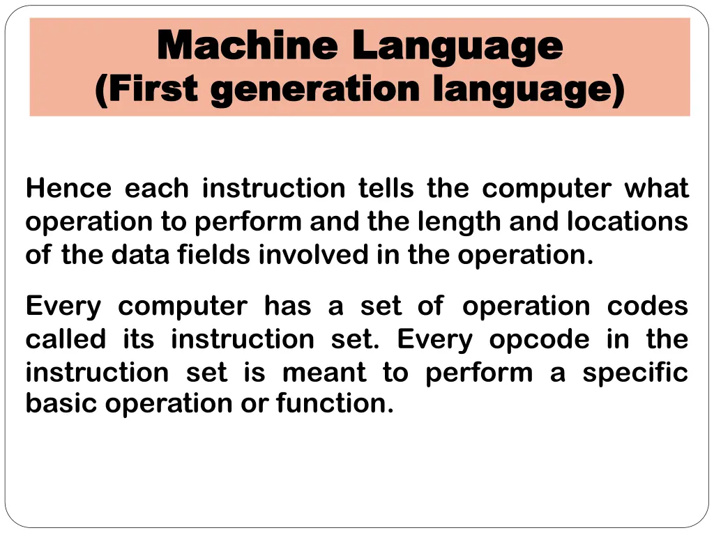 machine language machine language first 2