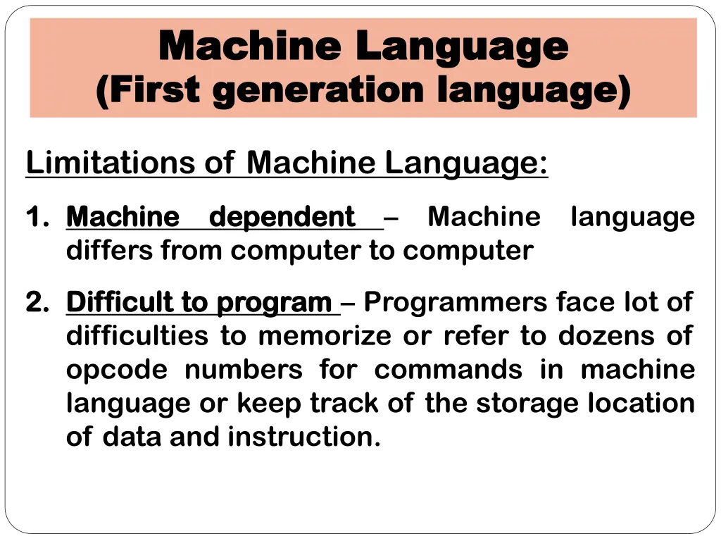 machine language machine language first 4