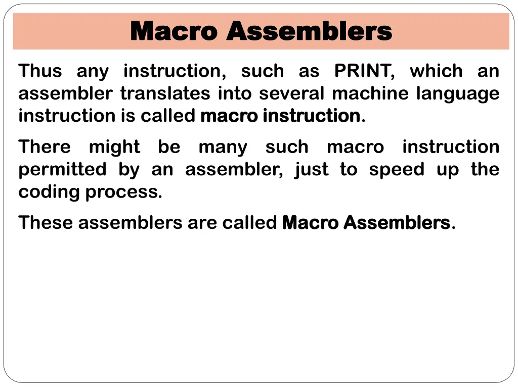 macro assemblers macro assemblers 1