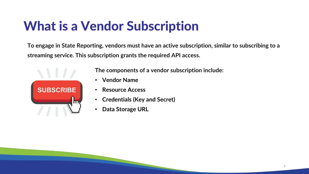 what is a vendor subscription