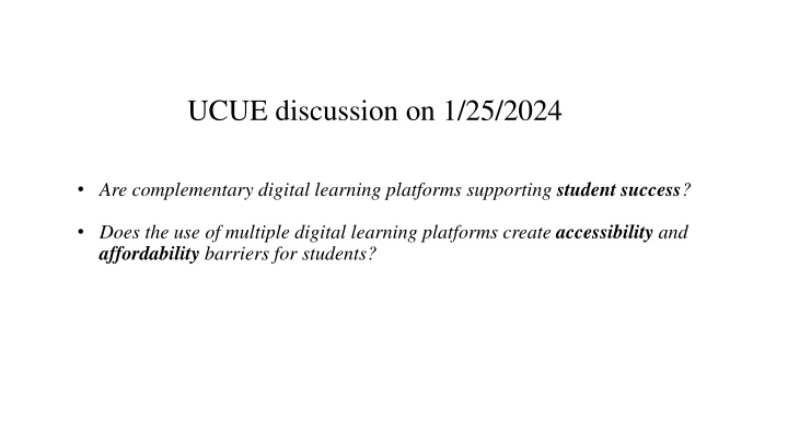 ucue discussion on 1 25 2024