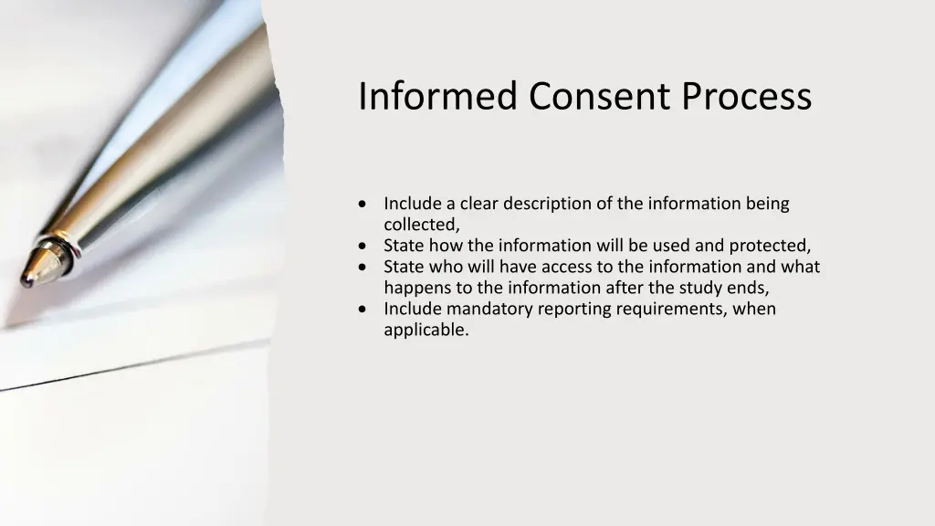 informed consent process