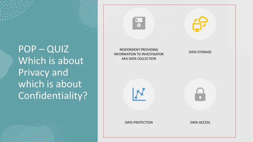 pop quiz which is about privacy and which