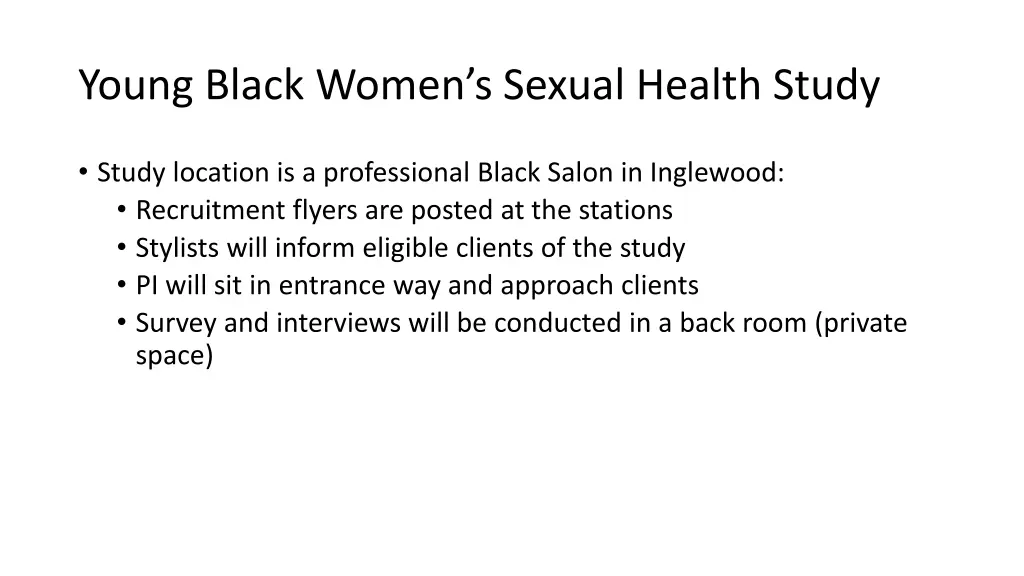 young black women s sexual health study 2
