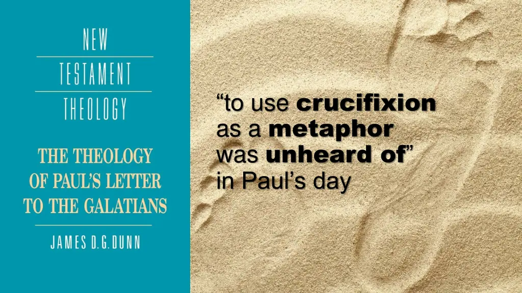 to use crucifixion as a metaphor was unheard