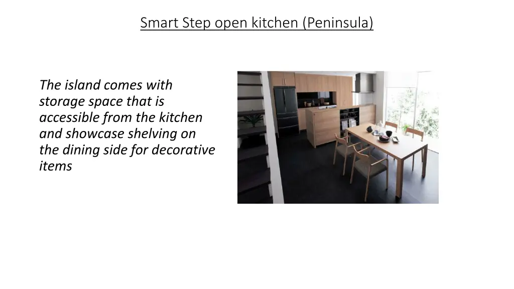 smart step open kitchen peninsula