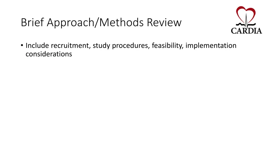 brief approach methods review