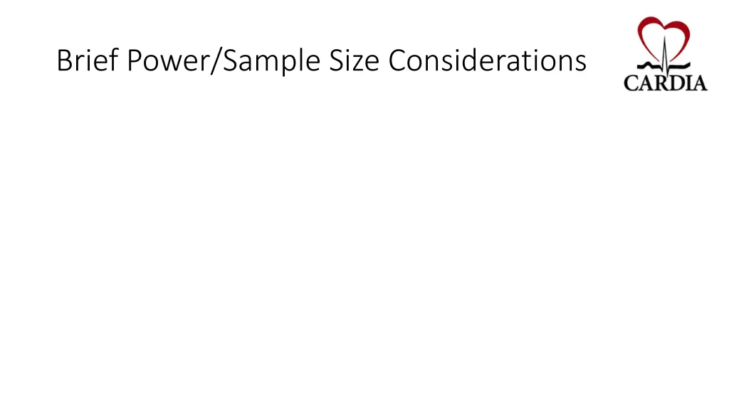 brief power sample size considerations