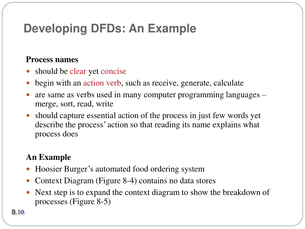 developing dfds an example