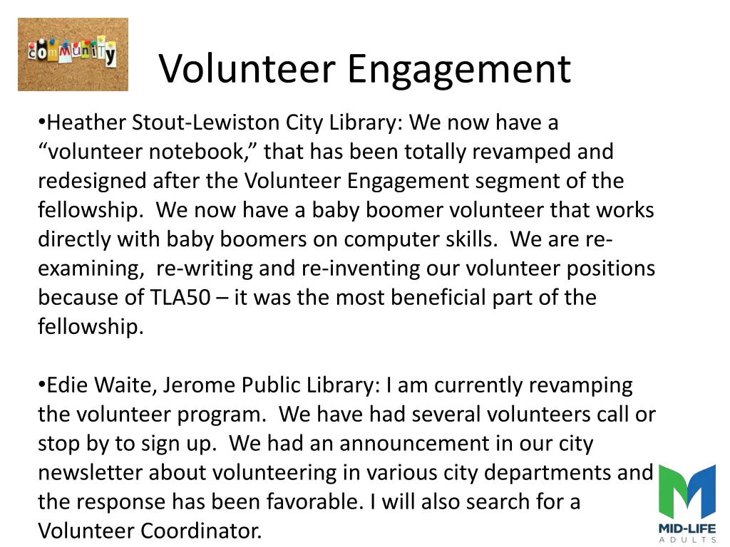volunteer engagement