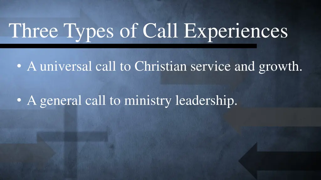 three types of call experiences 2