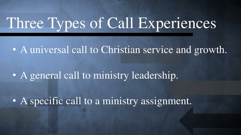 three types of call experiences 3