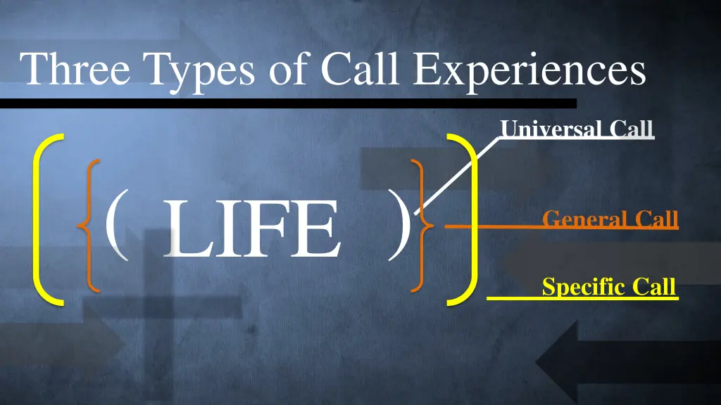 three types of call experiences 7