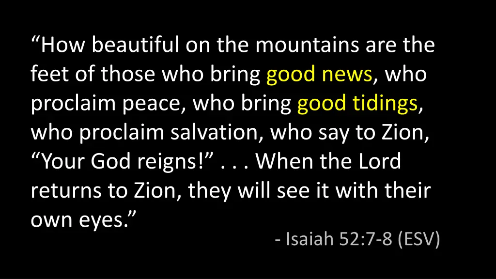 how beautiful on the mountains are the feet