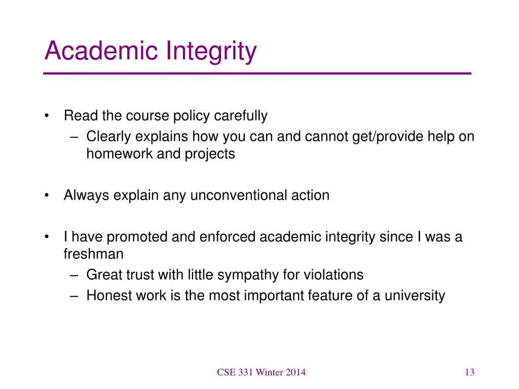 academic integrity