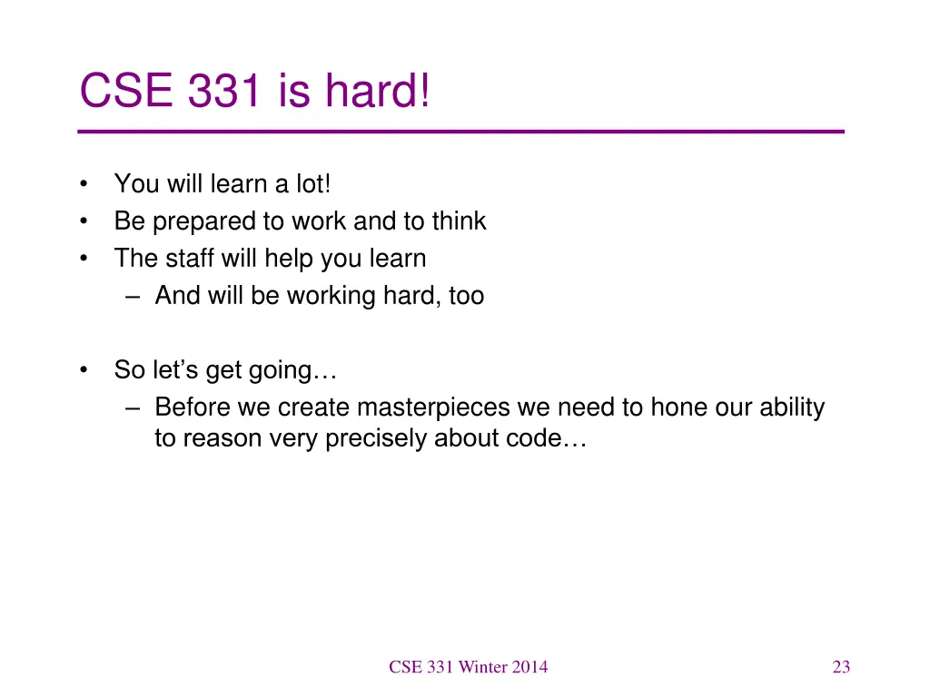 cse 331 is hard
