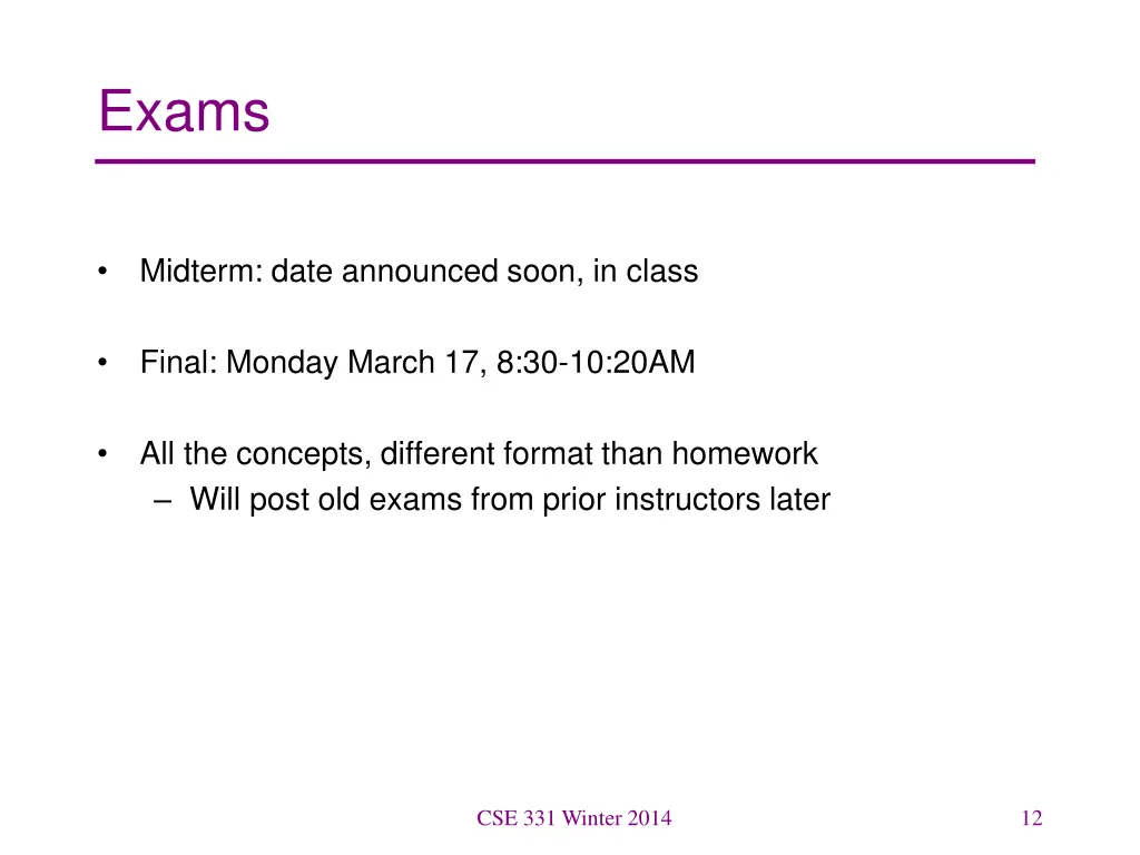 exams