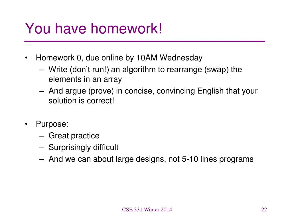 you have homework