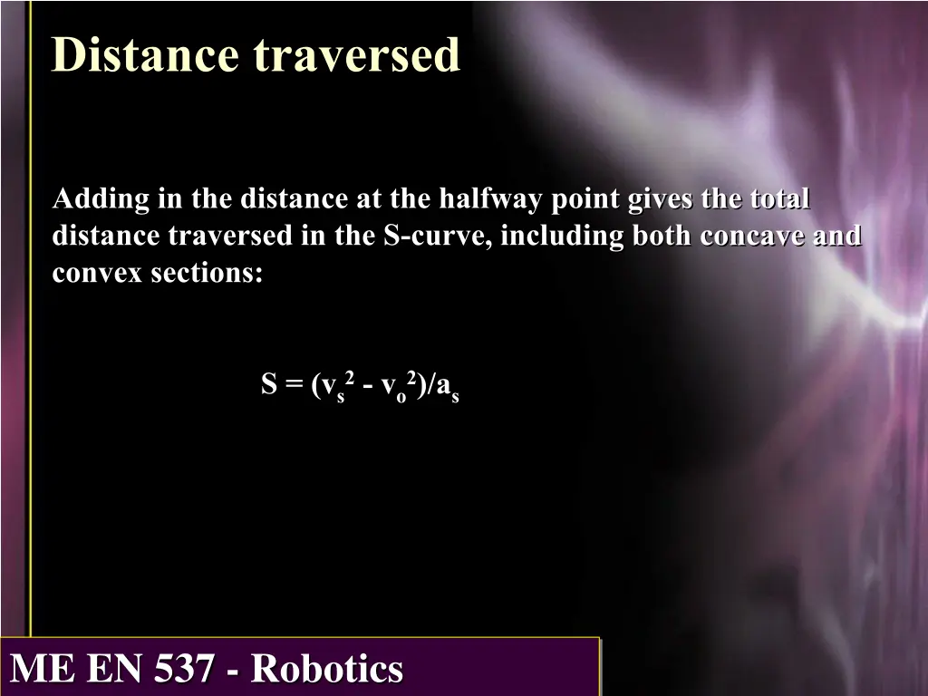 distance traversed