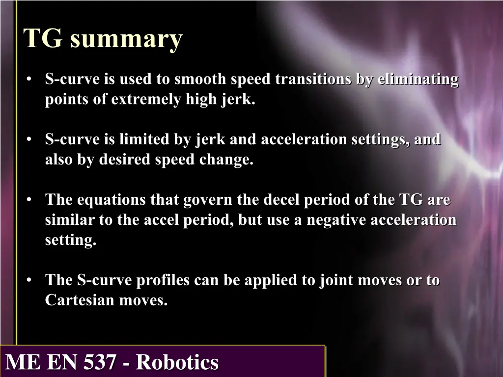 tg summary