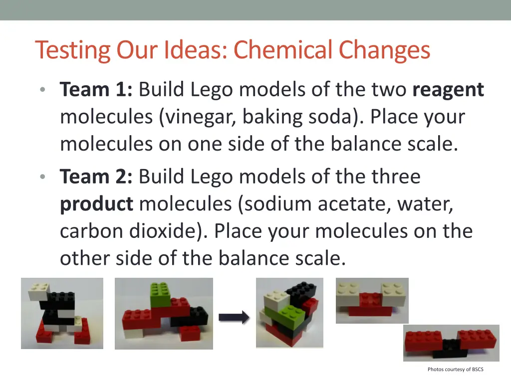 testing our ideas chemical changes