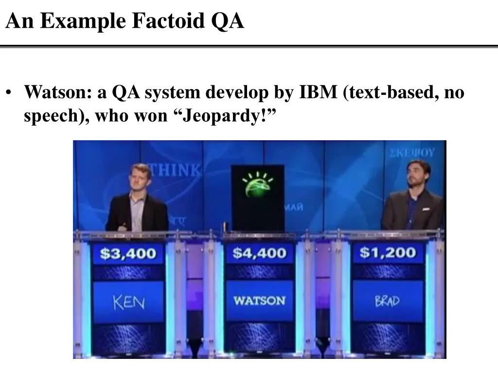 an example factoid qa