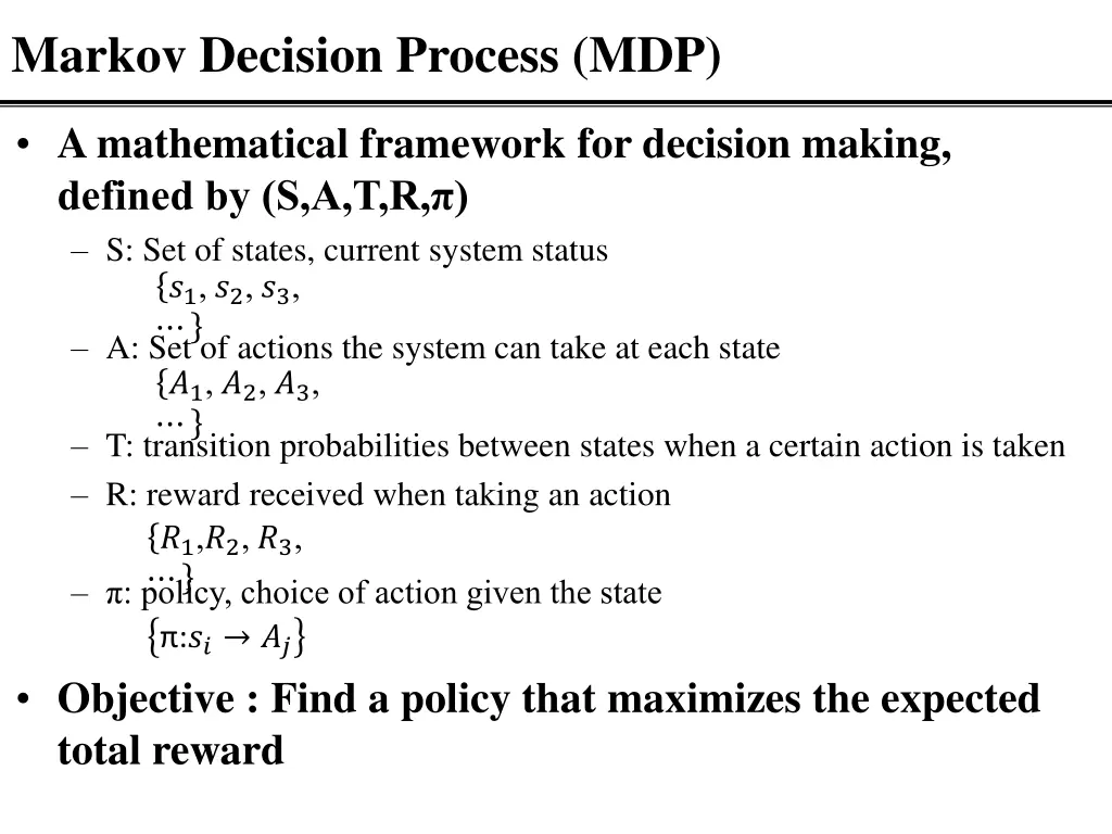 markov decision process mdp