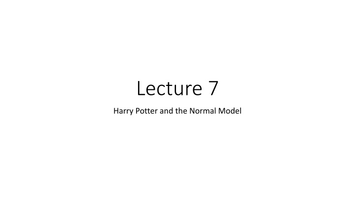 lecture 7
