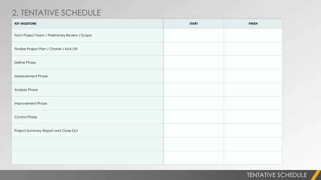 2 tentative schedule