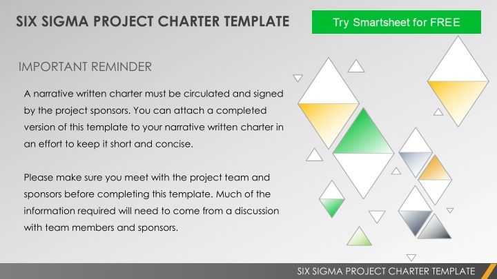 six sigma project charter template