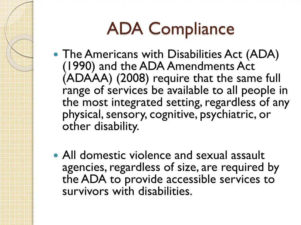 ada compliance