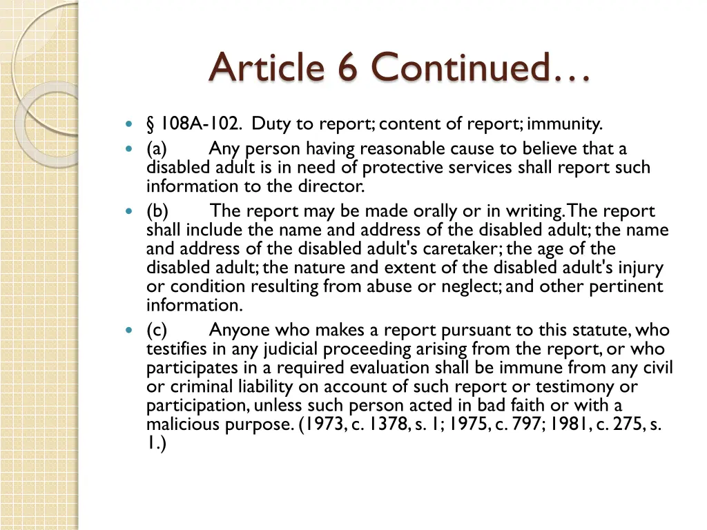 article 6 continued