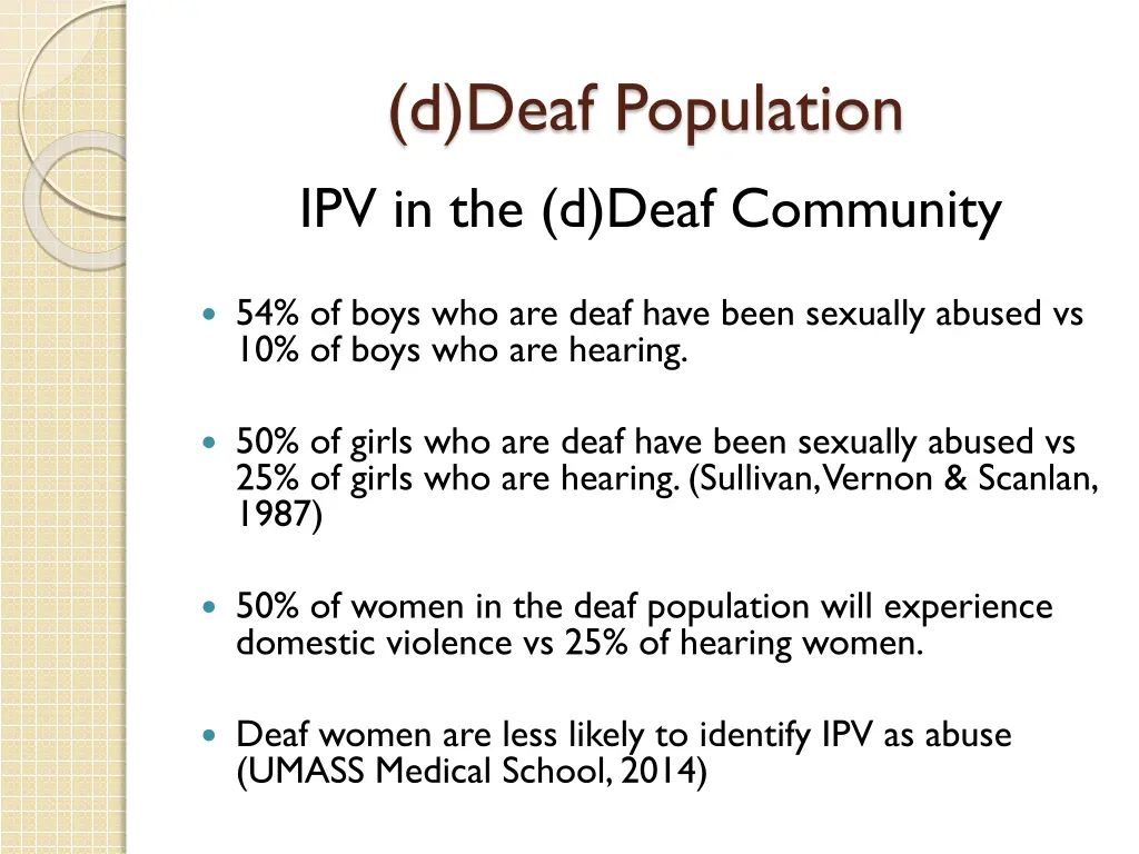 d deaf population ipv in the d deaf community