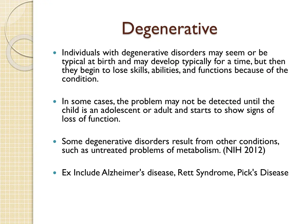 degenerative