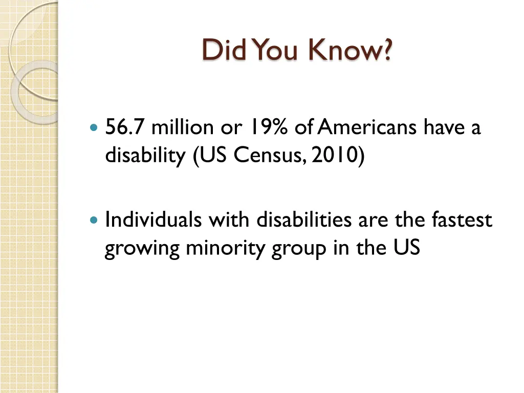 did you know