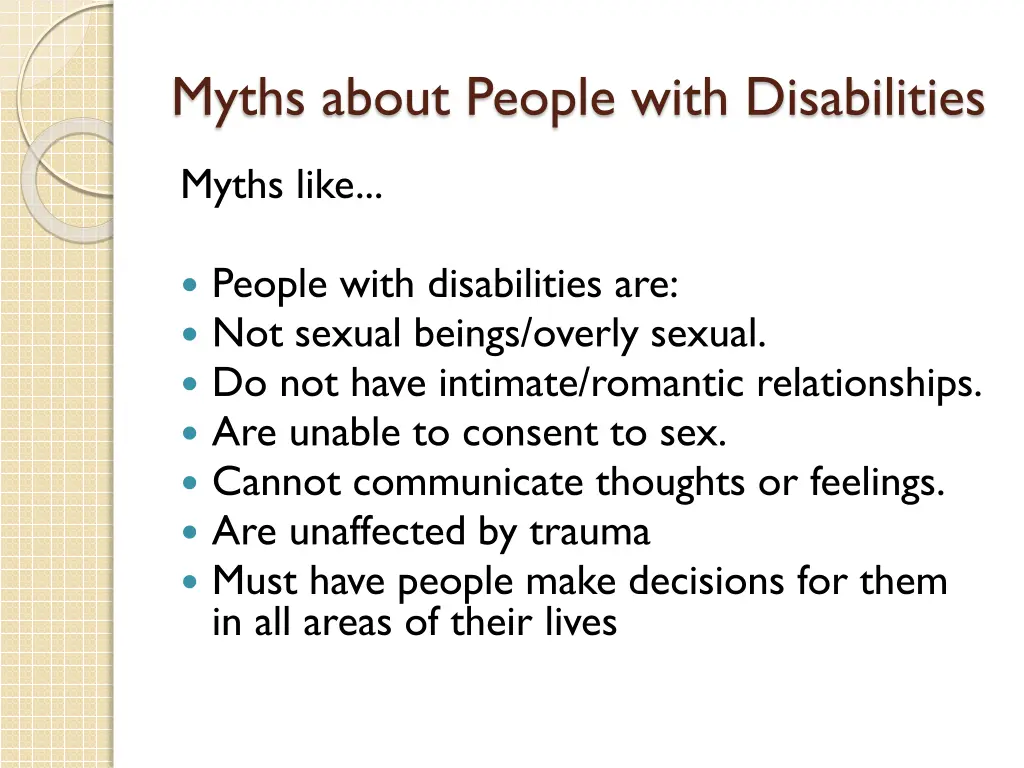 myths about people with disabilities