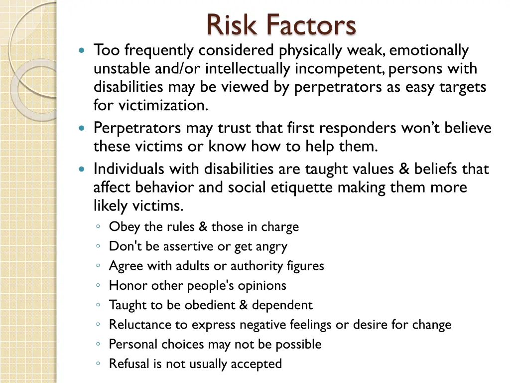 risk factors