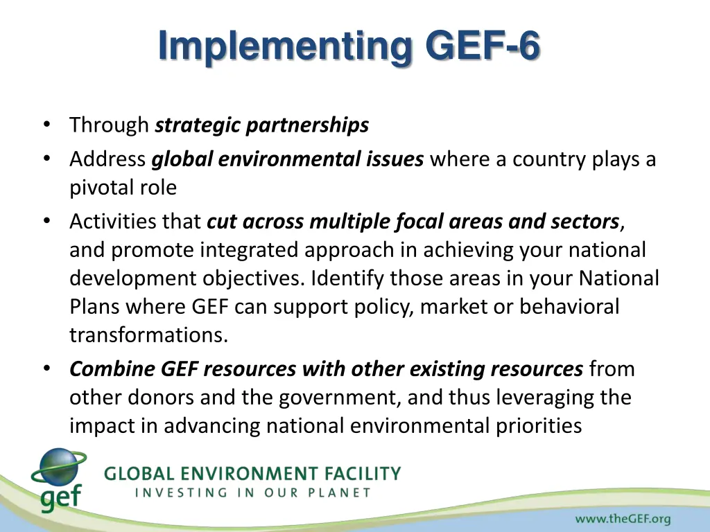 implementing gef 6 1