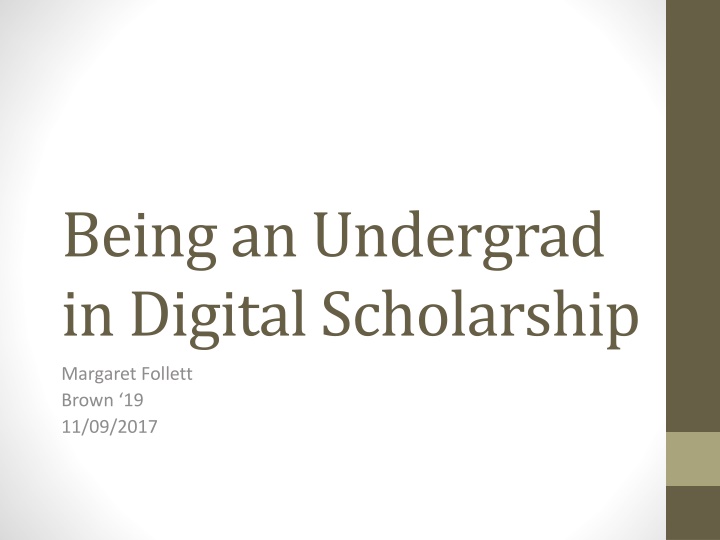 being an undergrad in digital scholarship