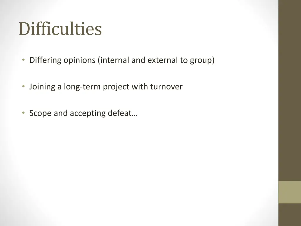 difficulties
